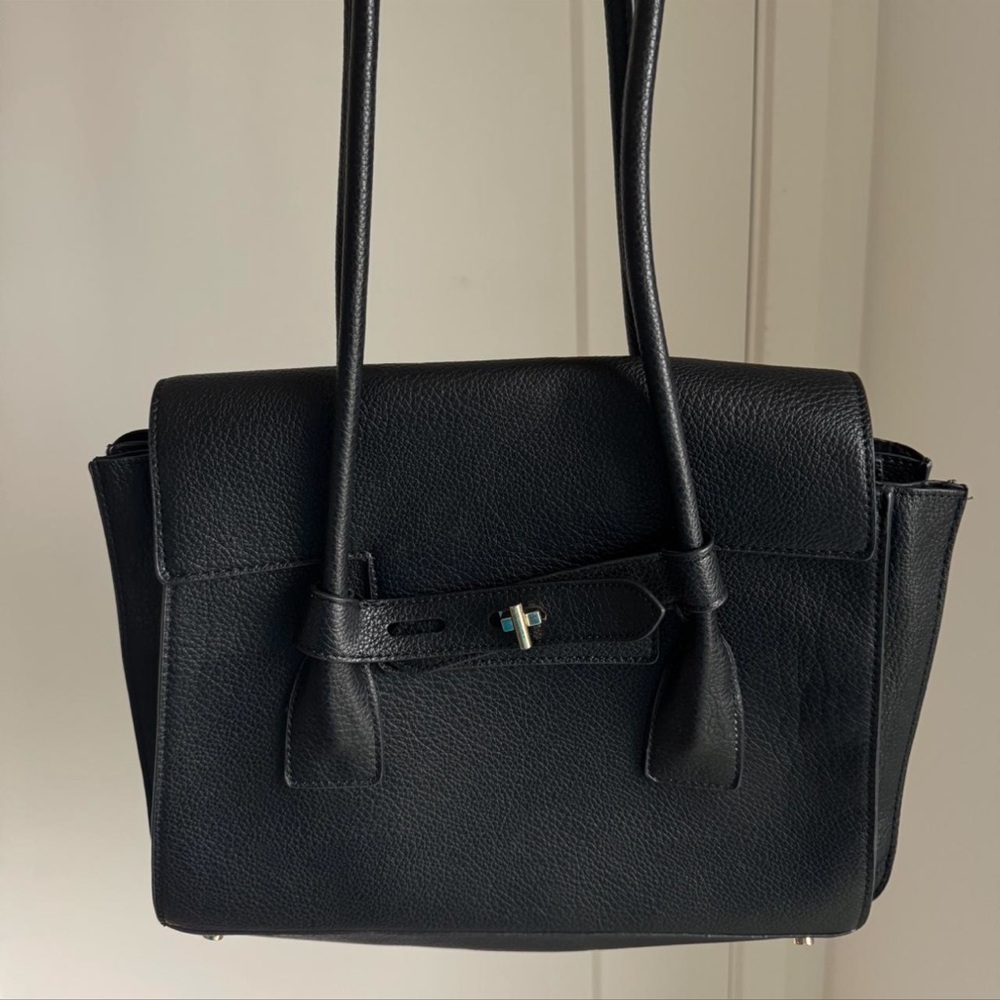 Black Faux Leather Zara Tote 🖤